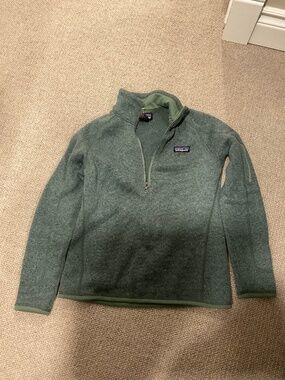 Patagonia Mens Green Better Sweater Fleece 1/4 Zip Pullover Jacket Size Small